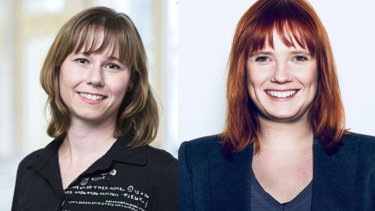 Janine Seitz (Zukunftsinstitut), l., und Theresa Schleicher (VORN Strategy Consulting), r. 