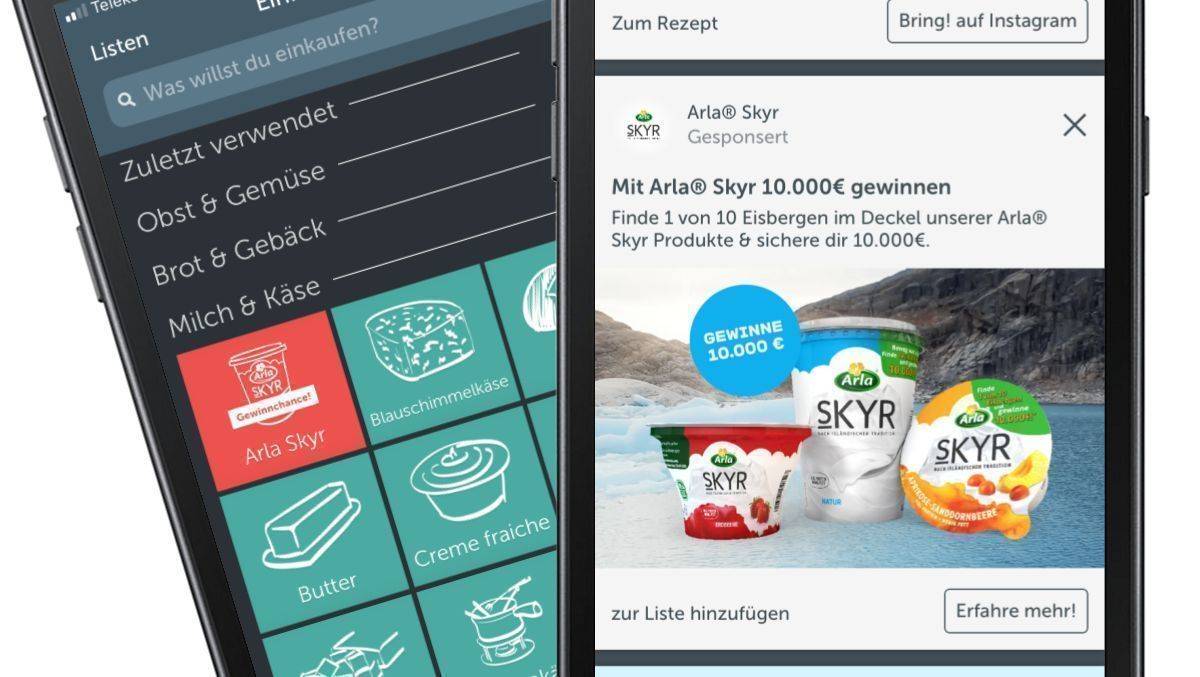 Gewinnspiele und Brandings mitten auf der Einkaufsliste.