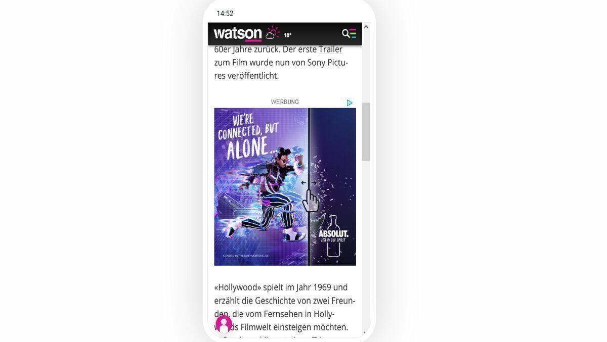 Ein Wisch - und das Motiv ändert sich. Den Nutzern gefällt das.