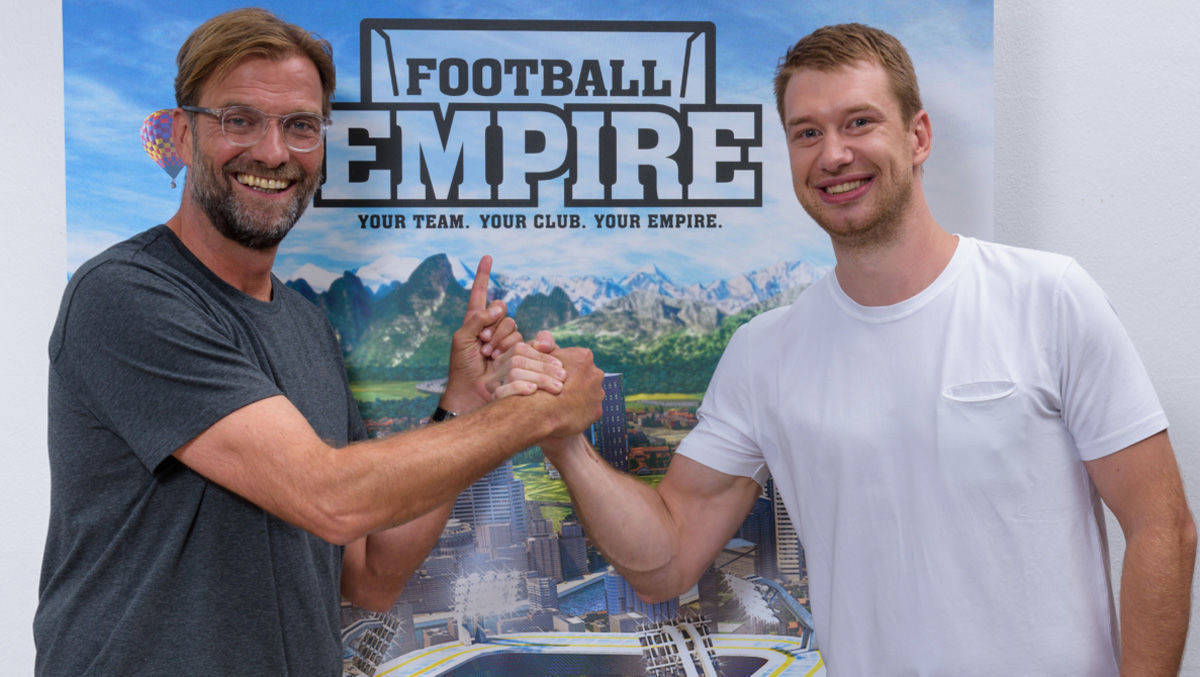 Trainer Jürgen Klopp mit Digamore-Gründer Maik Dokter.
