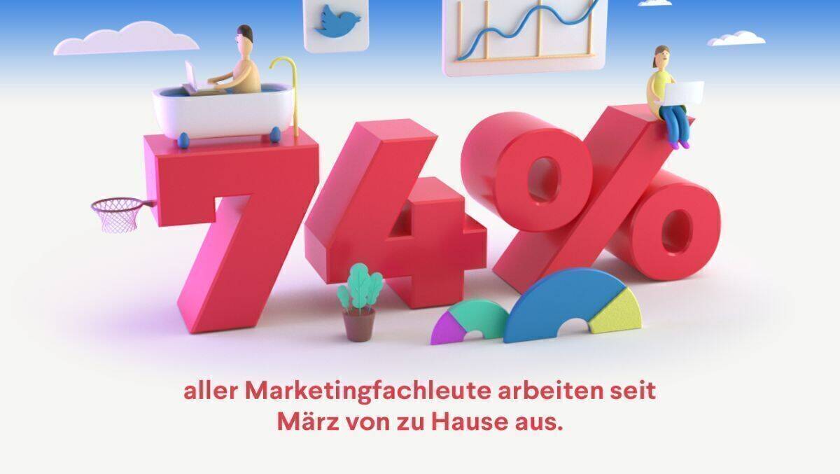 Zwei Drittel arbeiten zu Hause, Agenturmitarbeiter freuen sich aber schon wieder aufs Büro. 