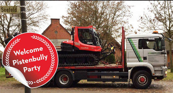 Der Tourismusverband Seefeld richtet für die "verirrte" Pistenraupe eine "Welcome-Party" aus.