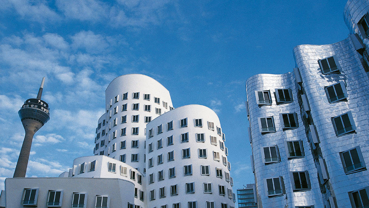 Der Medienhafen in Düsseldorf. 