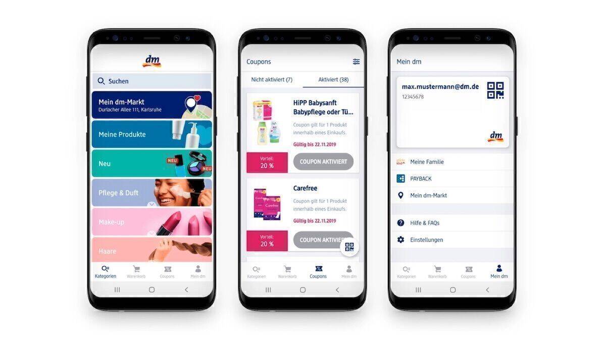 Die dm-App ist seit November auf dem Markt und wird ständig um neue Features erweitert.