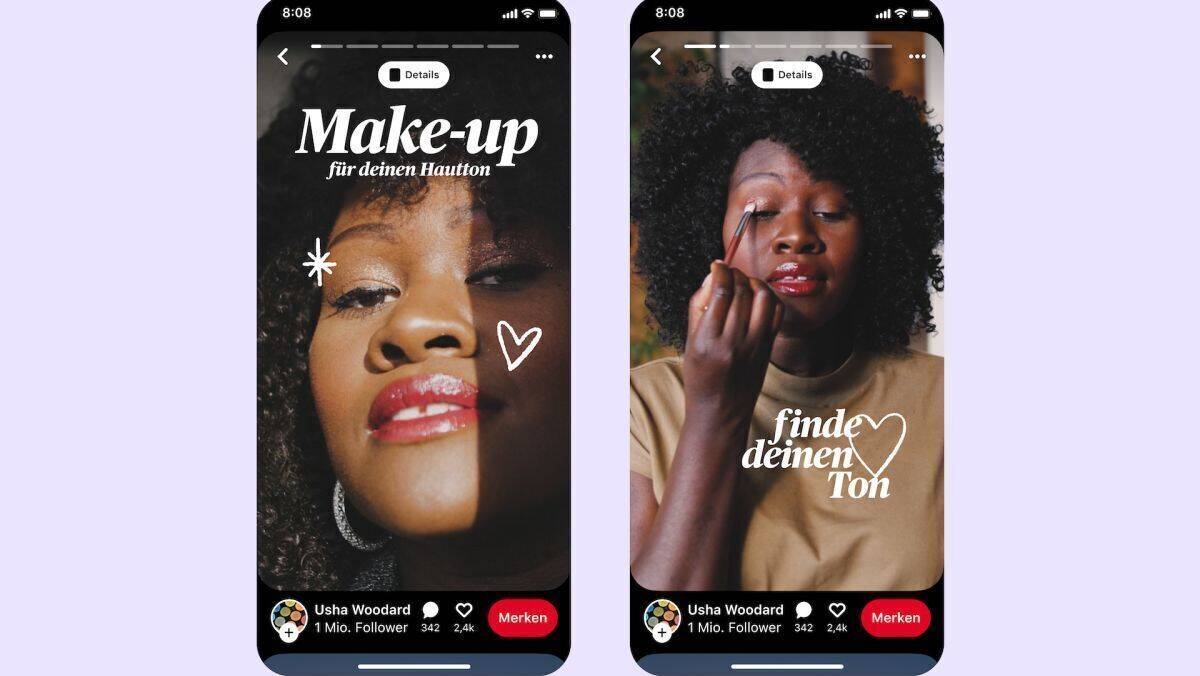 Idea Pins: Das neue Feature soll die Kreativität weiter befeuern.