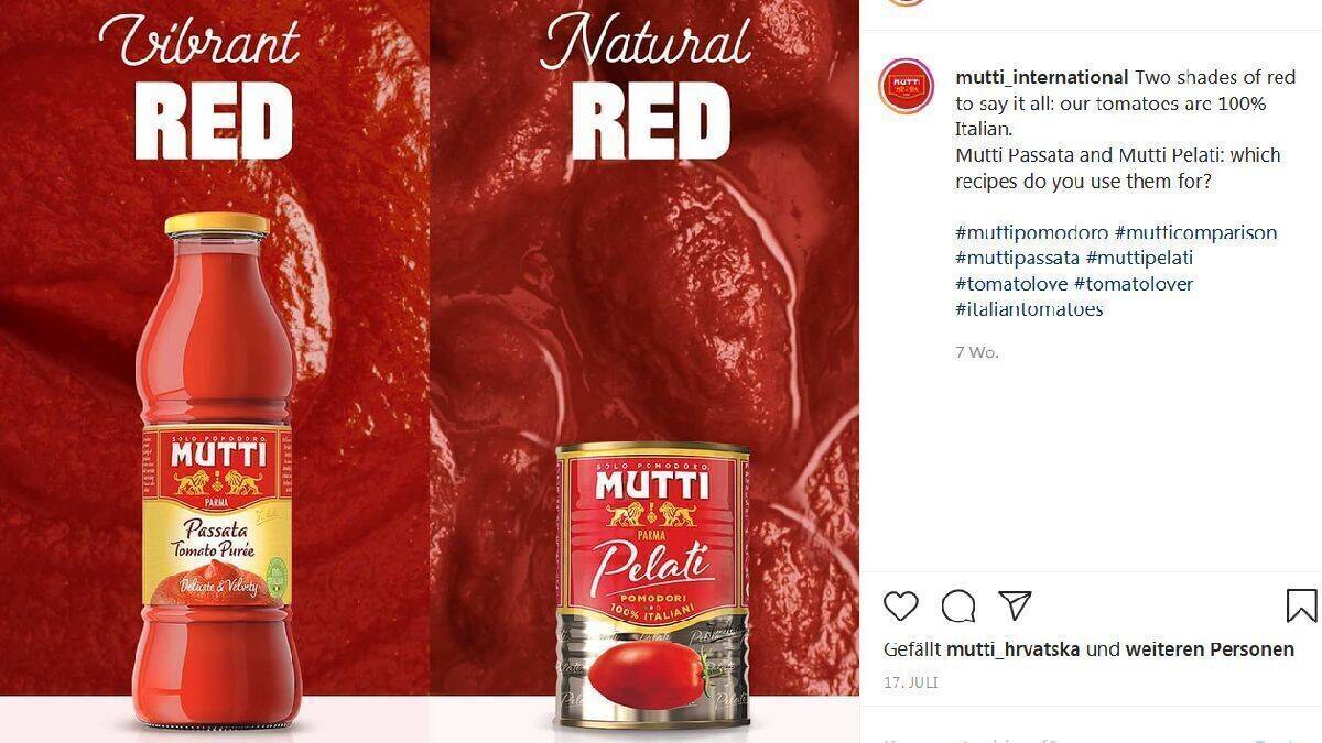 Mutti setzt auf nachhaltige Landwirtschaft, ohne sie zu bewerben