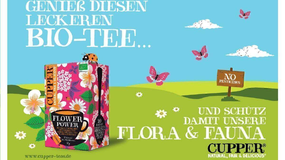 Trink Tee und tu Gutes - so die Strategie von Cupper. 