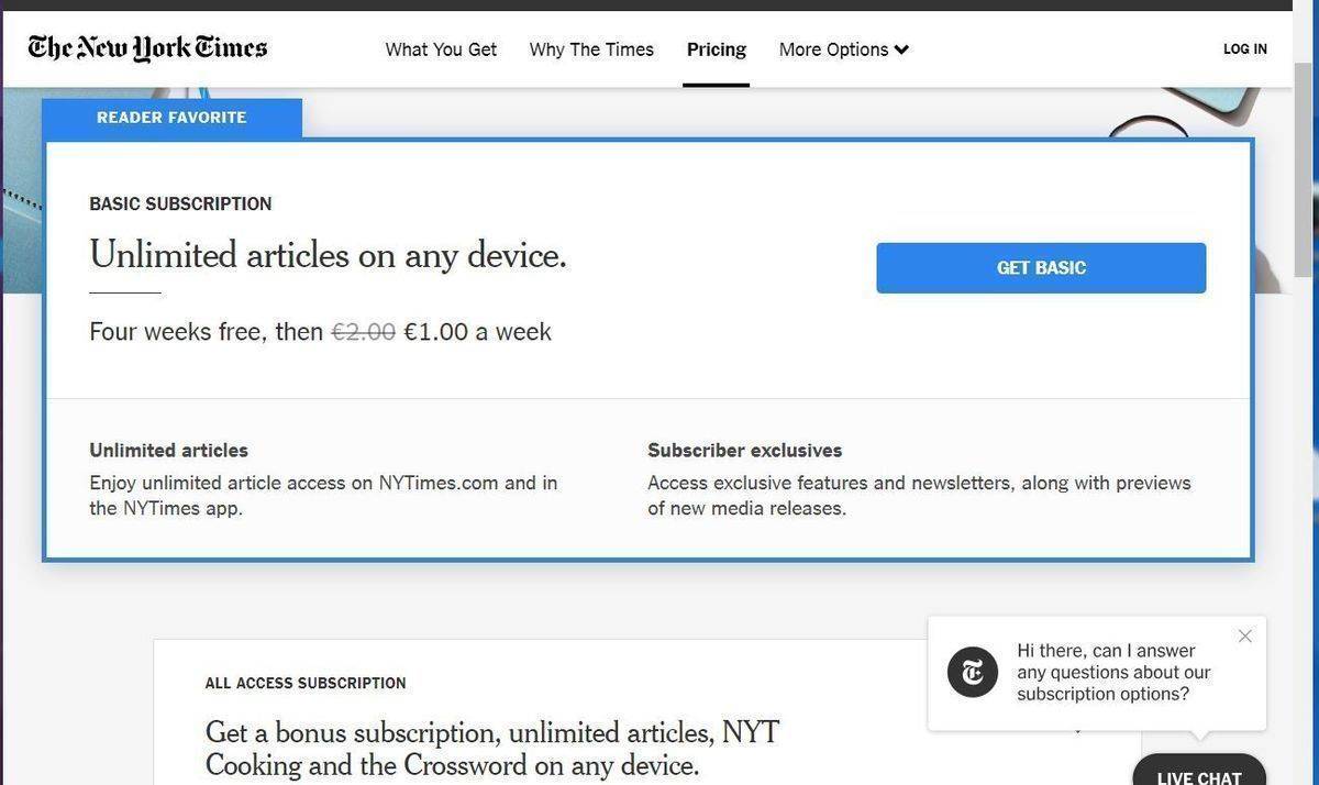 3,4 Millionen Digitalabonnenten als Preisbrecher