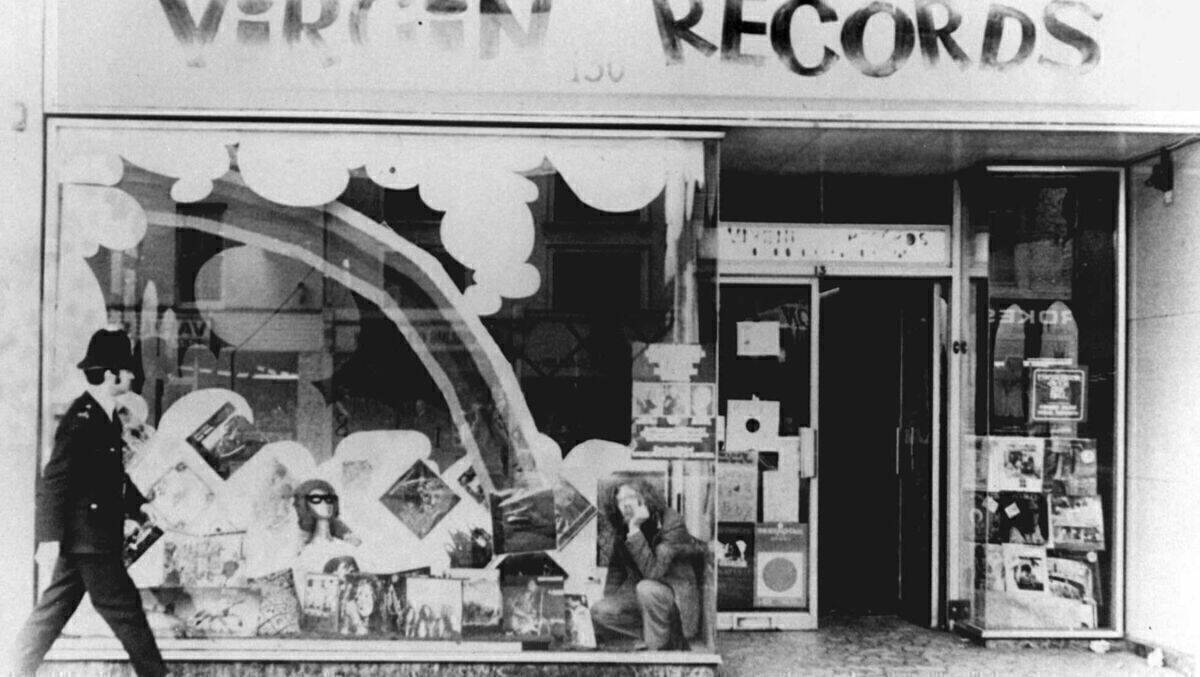 Einer der ersten Virgin Plattenshops in Notting Hill.